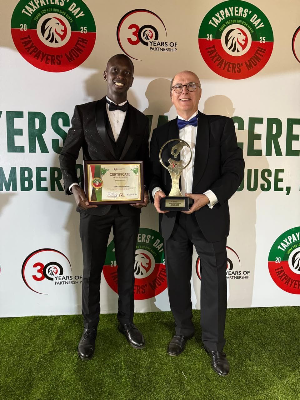 SGA Kenya Limited was awarded by the President at the Taxpayers Award Day 2025.